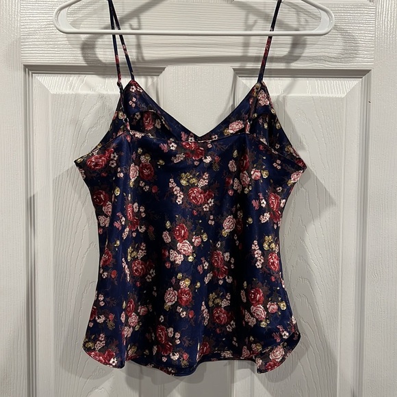 Vintage Erika Taylor Intimates Floral Satin Top - Picture 4 of 6